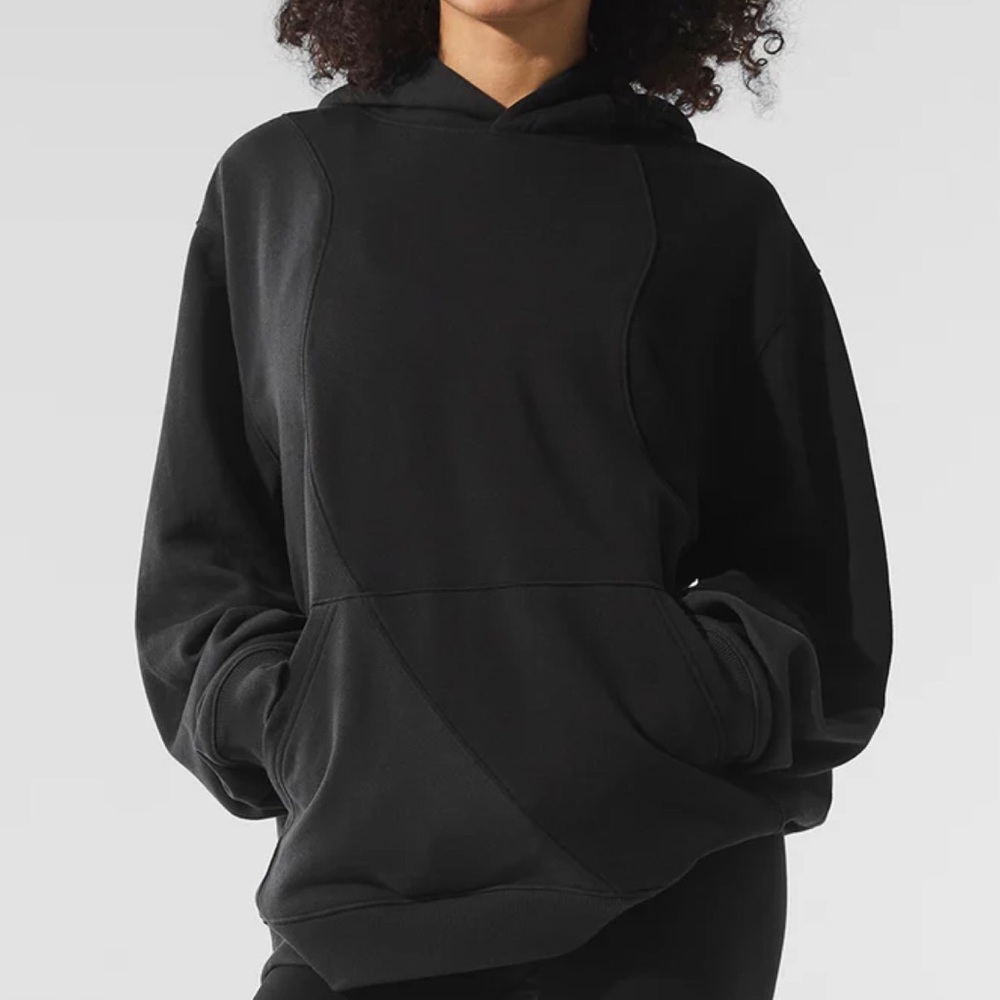 Alo Yoga Make Waves Hoodie Vintage Black Tonal XS